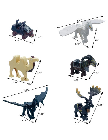 Set de bloques de construcción de animales 6 piezas Miutrue