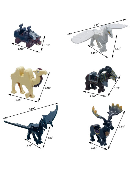 Set de bloques de construcción de animales 6 piezas Miutrue