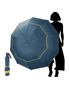 Paraguas de Golf Kalolary 158 cm Plegable Impermeable Azul