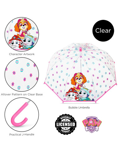 Paraguas Transparente Disney Frozen Paw Patrol 63.5 cm