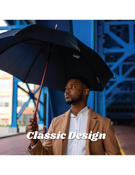 Paraguas Automático Totes de Madera 121 cm Resistente