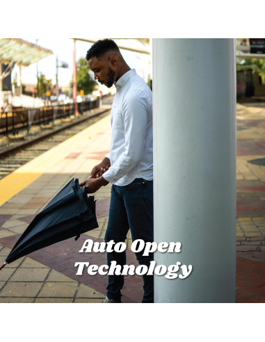 Paraguas Automático Totes de Madera 121 cm Resistente