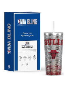 Taza Aislada Hydrapeak Chicago Bulls 720 ml con Popote