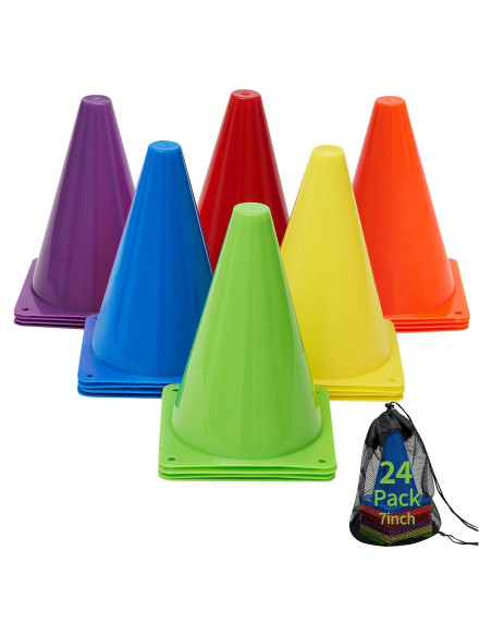 Conos de Entrenamiento MIVERYEA 24 Piezas 17,78 cm Multicolor