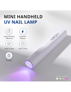 Luz UV Mini AIRSEE para Uñas de Gel Portátil Blanca 2