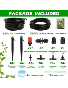 Kit de Riego por Goteo Maotong 73m con Accesorios 2