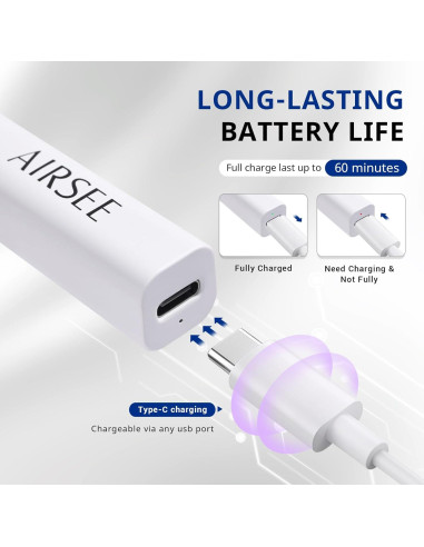 Luz UV Mini AIRSEE para Uñas de Gel Portátil Blanca