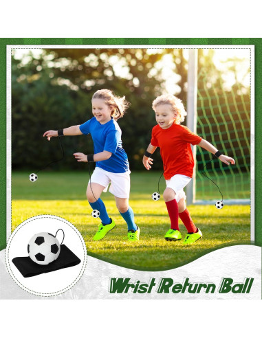Jerify 30 Pcs Bola de Retorno de Muñeca Fútbol Ajustable