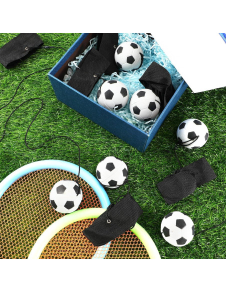 Jerify 30 Pcs Bola de Retorno de Muñeca Fútbol Ajustable