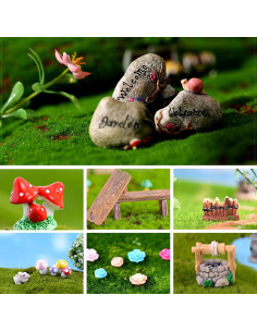 Kit de Jardín de Hadas CHAKANLX 48 Piezas Decorativas 2