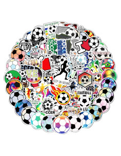 100 Stickers de Fútbol Kiouposy para Niños y Adolescentes