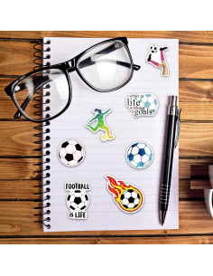 100 Stickers de Fútbol Kiouposy para Niños y Adolescentes 2