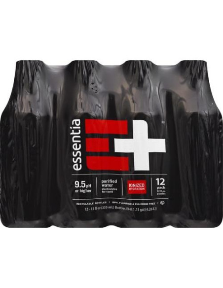 Agua Alcalina Essentia 12 Botellas 354 ml pH 9.5
