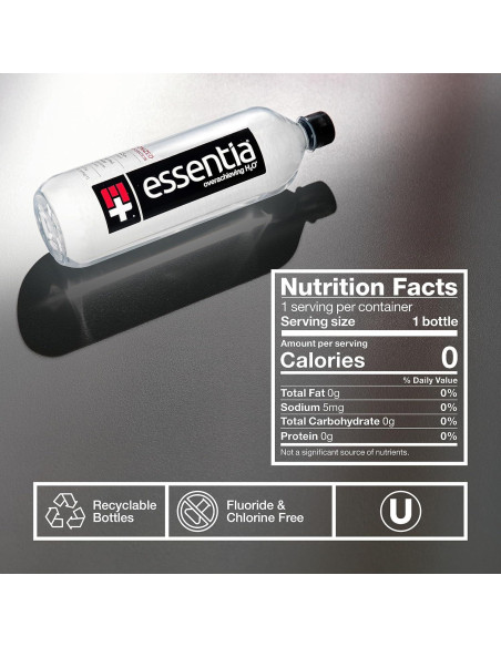 Agua Alcalina Essentia 12 Botellas 354 ml pH 9.5