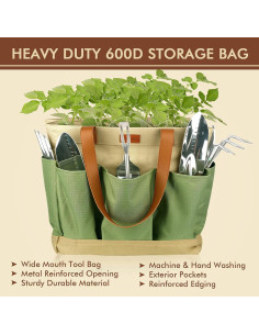 Juego de Herramientas de Jardín YAUNGEL 10 Piezas Acero Inoxidable 2