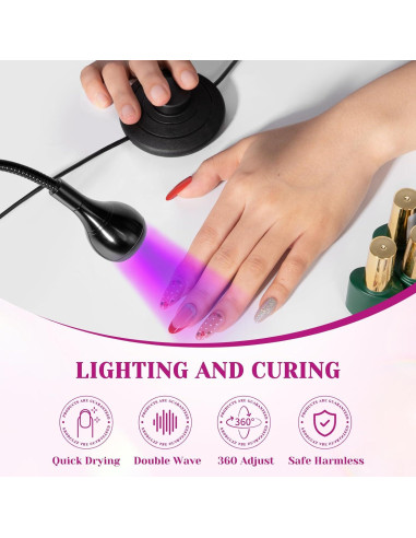 AORAEM Lámpara UV LED para Uñas de Gel con Control de Pie