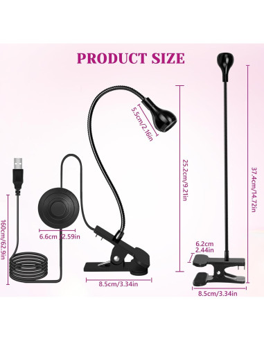 AORAEM Lámpara UV LED para Uñas de Gel con Control de Pie