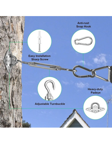 Kit de Hardware para Velas de Sombra Morzejar 80pcs