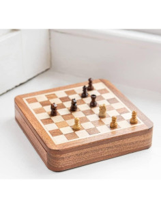 Juego de Ajedrez Magnético de Madera Star 13.34 cm Hecho a Mano 2