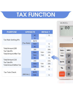 Calculadora de Escritorio DUPOTA OA-608 12 Dígitos LCD Grande 2