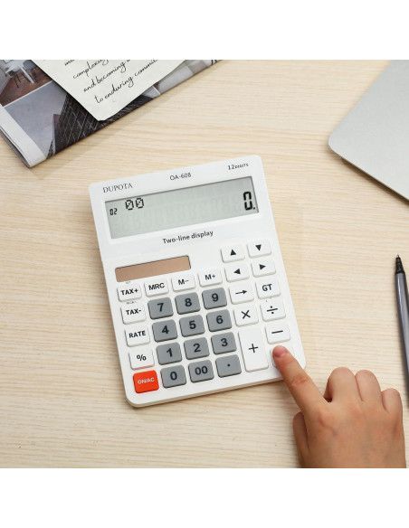 Calculadora de Escritorio DUPOTA OA-608 12 Dígitos LCD Grande