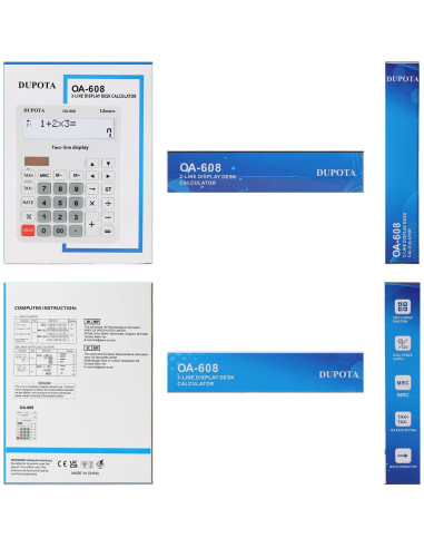 Calculadora de Escritorio DUPOTA OA-608 12 Dígitos LCD Grande