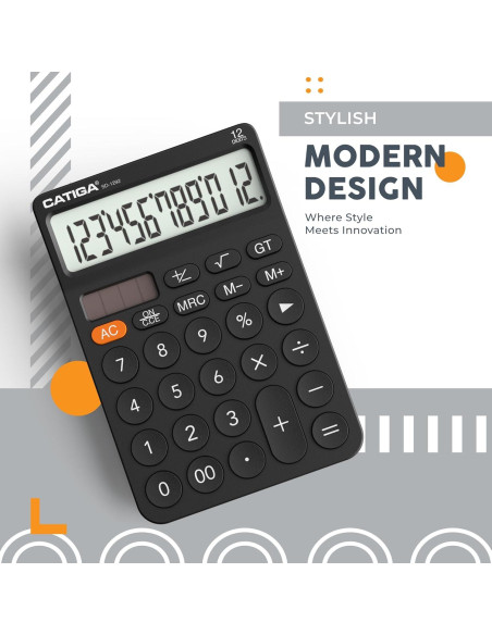 Calculadora de escritorio CATIGA SD-1292 12 dígitos solar