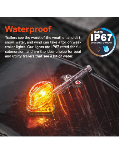 Juego de Luces LED de Guardabarros ONLINE 5" Rojo y Ámbar