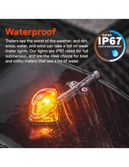 Juego de Luces LED de Guardabarros ONLINE 5" Rojo y Ámbar