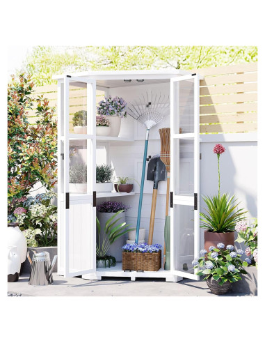 Cabinet de Almacenamiento de Madera JIJIWANG 160 cm Blanco