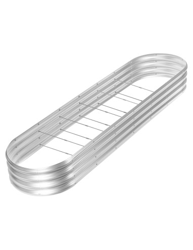 Kit Jardín Elevado Galvanizado Land Guard 240x60x30 cm Plata