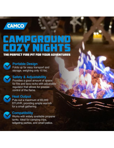 Calentador de Propano Portátil Camco 58041 para Camping 65,000 BTU 2