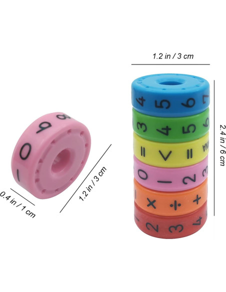 Juguetes Magnéticos MICKYU Matemáticas 12 Piezas Montessori