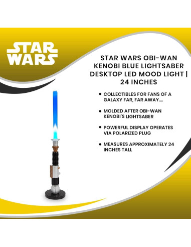 Lámpara de Mesa LED Ukonic Obi-Wan Kenobi Azul 60 cm