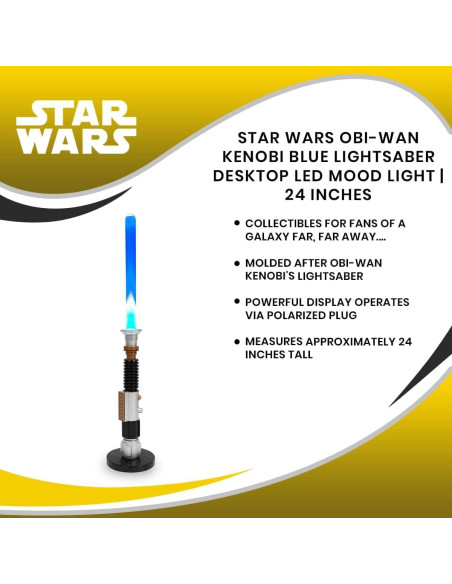 Lámpara de Mesa LED Ukonic Obi-Wan Kenobi Azul 60 cm