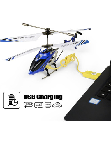 Helicóptero RC Syma Phantom S107 Azul con Giroscopio