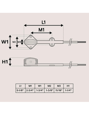 Juego de Luces LED de Guardabarros ONLINE 5" Rojo y Ámbar