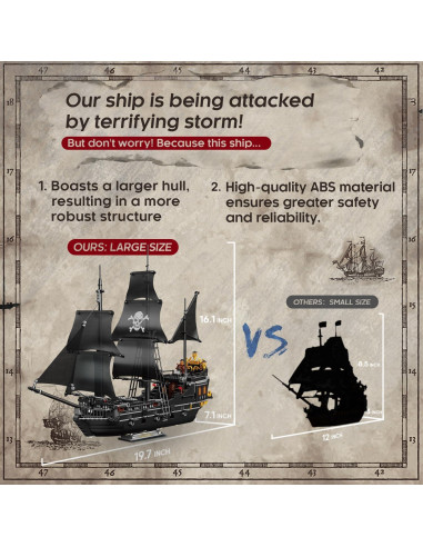 Kit Barco Pirata BrickTribe 1424 PCS Construcción