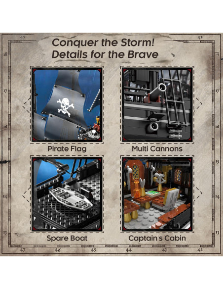 Kit Barco Pirata BrickTribe 1424 PCS Construcción