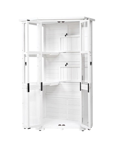 Cabinet de Almacenamiento de Madera JIJIWANG 160 cm Blanco