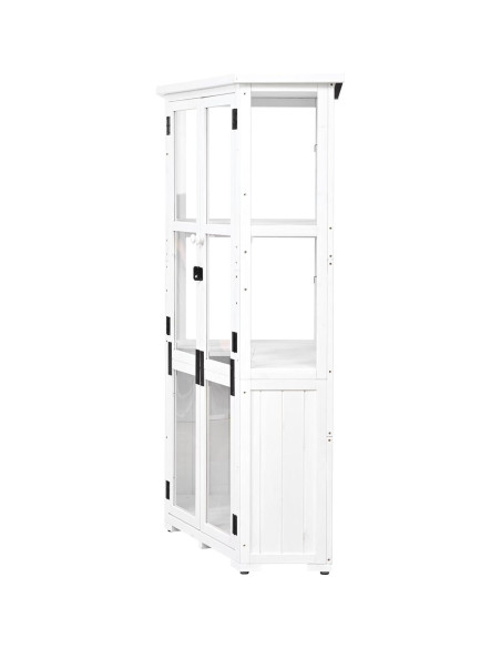 Cabinet de Almacenamiento de Madera JIJIWANG 160 cm Blanco
