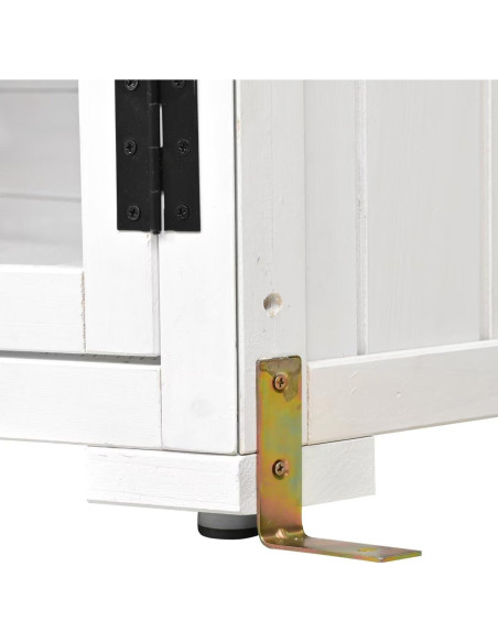 Cabinet de Almacenamiento de Madera JIJIWANG 160 cm Blanco