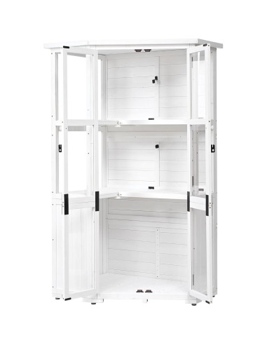 Cabinet de Almacenamiento de Madera JIJIWANG 160 cm Blanco
