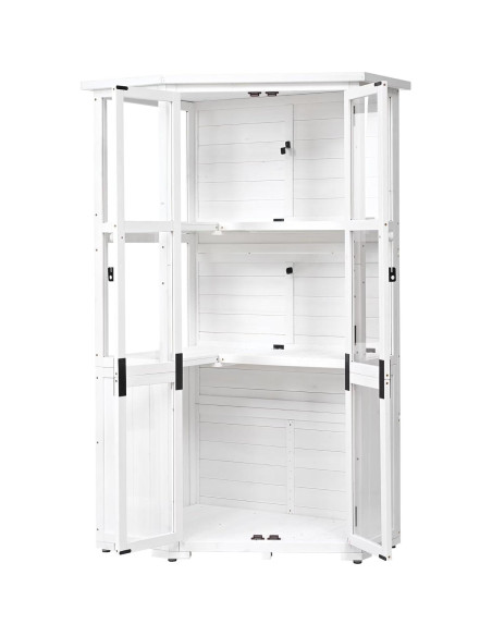 Cabinet de Almacenamiento de Madera JIJIWANG 160 cm Blanco