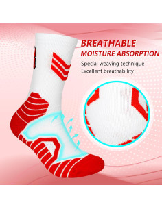 3 Pares de Calcetines de Baloncesto + Muñequera + Compresión 2