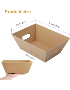 Juego de 50 Cestas de Regalo Canlierr con Lazos y Bolsas 2