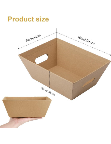 Juego de 50 Cestas de Regalo Canlierr con Lazos y Bolsas