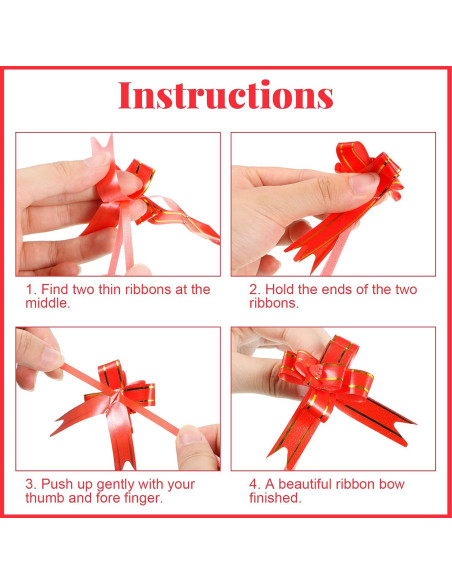 Juego de 50 Cestas de Regalo Canlierr con Lazos y Bolsas