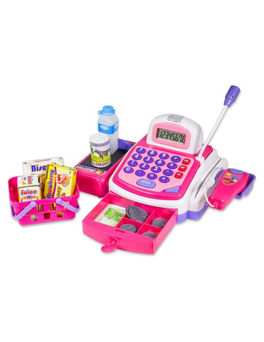 Caja Registradora de Juguete Kidplokio Rosa 35.56x15.24cm