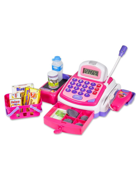 Caja Registradora de Juguete Kidplokio Rosa 35.56x15.24cm